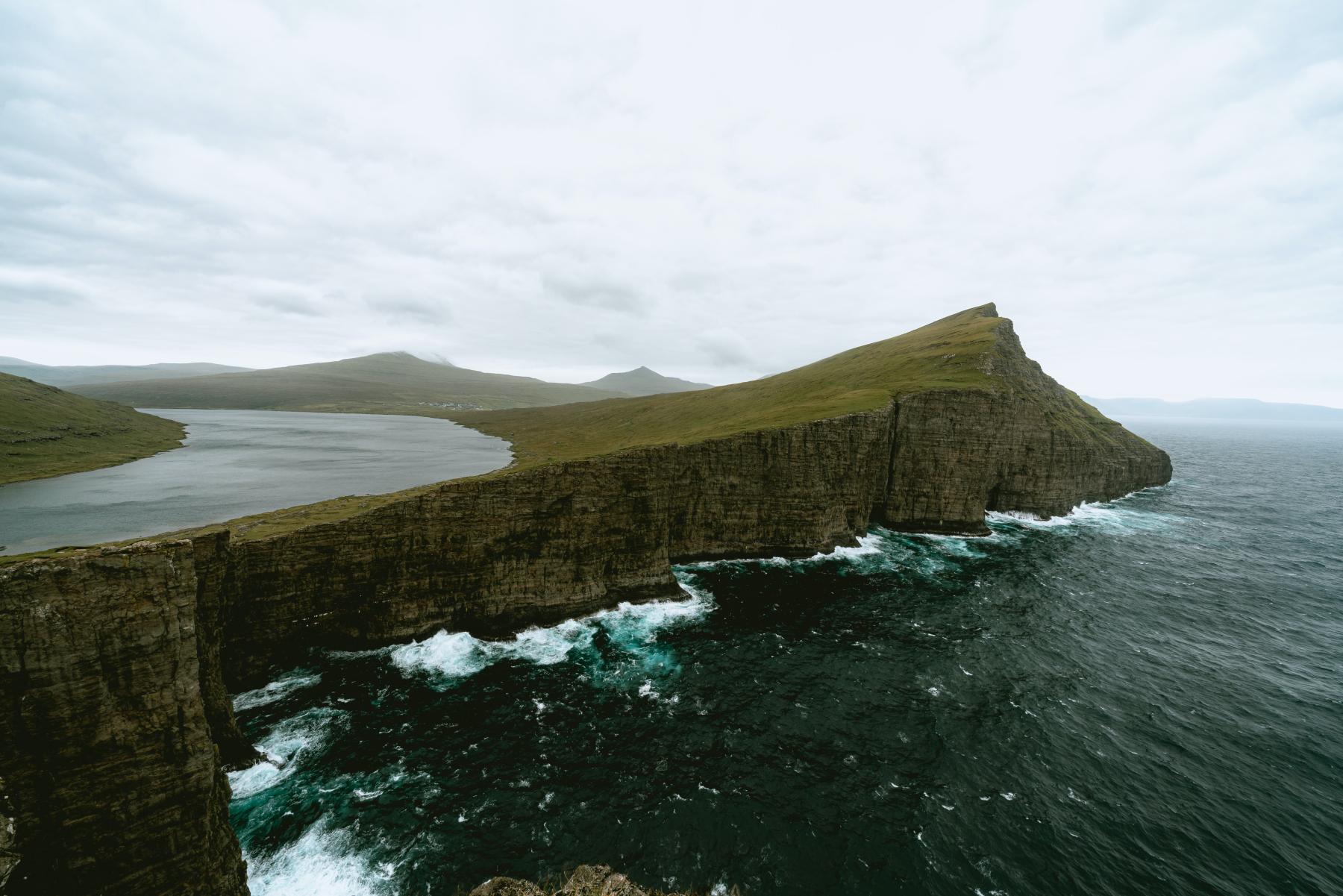 Sørvágsvatn is the largest lake in the Faroe Islands. It is situated on the island of Vágar between the municipalities of Sørvágur and Vágar.